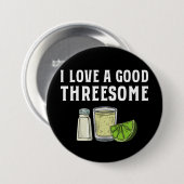 Tequila Lime En Zout Grappige Bartender Ronde Button 7,6 Cm (Voorkant /achterkant)