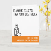 Tequila Lover's standaard Oranje geboortedag Kaart (Gele Bloem)