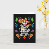 Tequila maakt mijn kleren Herfst van alcoholische Kaart (Gele Bloem)