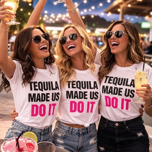 Tequila Made Us Do It | Bride Squad Drinking T-shirt