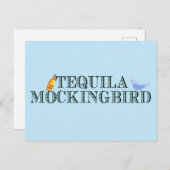Tequila Mockingbird Funny Book Lover Pun Blue Briefkaart (Voorkant / Achterkant)