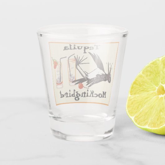 Tequila Mockingbird literaire grap Shot Glas (Achterkant)