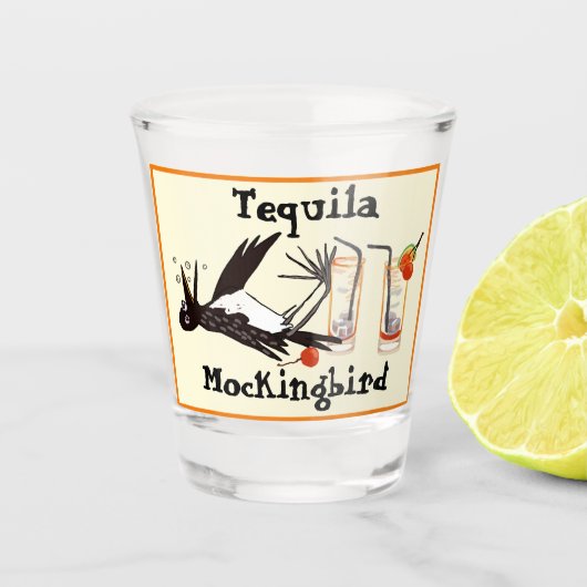 Tequila Mockingbird literaire grap Shot Glas (Voorkant)
