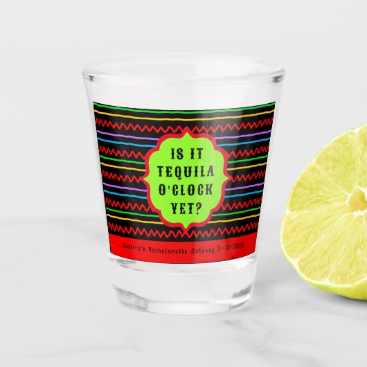 Tequila O'Clock Persoonlijke gebeurtenis Shot Glas (Voorkant)