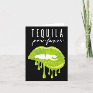 Tequila Por Favor Lime Lips Volwassen Drinken Cinc Kaart