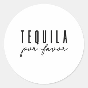 Tequila Por Favor Party Funny Adult Drink Cinco Ronde Sticker