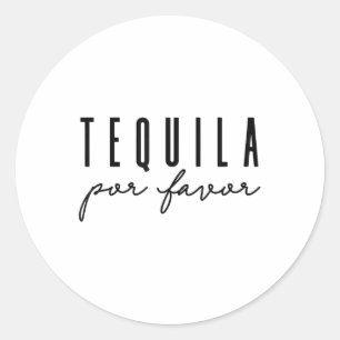 Tequila Por Favor Party Funny Adult Drink Cinco Ronde Sticker