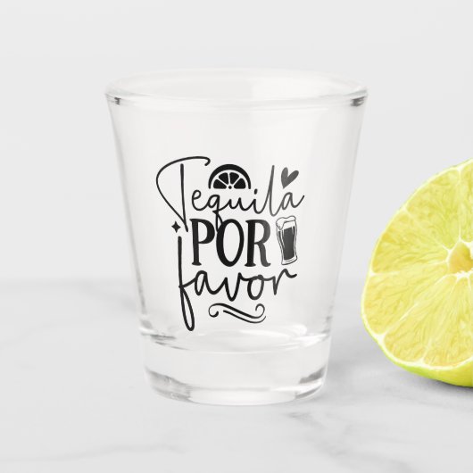 Tequila Por Favor  Shot Glas (Voorkant)