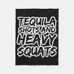 Tequila-schoten en zware squats bodybuilding krach fleece deken