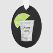 Tequila Shot Personalized Ornament (voorkant)