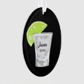 Tequila Shot Personalized Ornament (voorkant)