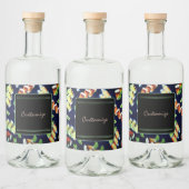 Tequila Shots Pattern Likeurfles Etiket (Flessen)