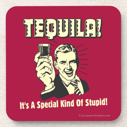 Tequila: Speciaal soort stuiter Bier Onderzetter (Voorkant)