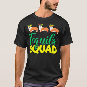 Tequila Squad Corgi Overeenkomstige Cinco De Mayo T-shirt