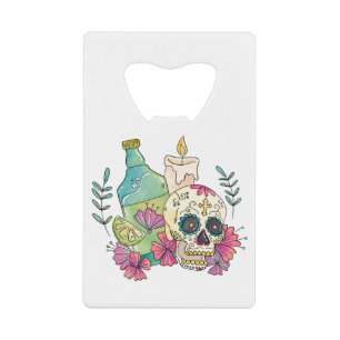Tequila Sugar Skull Kredietkaart Flessenopener
