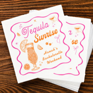 Tequila Sunrise Bachelorette Servet