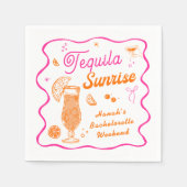 Tequila Sunrise Bachelorettefeest Servet (Voorkant)