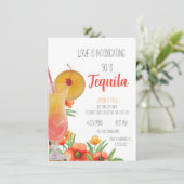 Tequila Sunrise BachelorX Party Invitation Kaart (Staand voorkant)