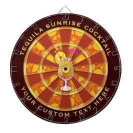 Tequila Sunrise Cocktail Dartbord