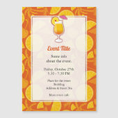 Tequila Sunrise Cocktail Magnetische uitnodiging (Voorkant)