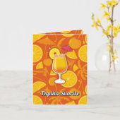 Tequila Sunrise Cocktail Recipe Kaart (Gele Bloem)