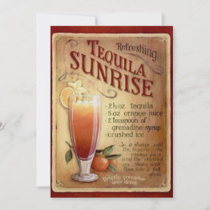 Tequila Sunrise Cocktailparty Uitnodiging