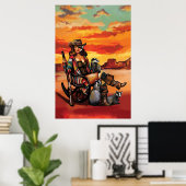 "Tequila Sunrise" Cool Pinup Gift Art Poster (Thuiskantoor)