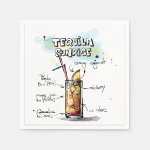 Tequila Sunrise Drink Recept Cocktail servet