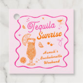 Tequila Sunrise Meisjesuitje Bedankjes Labels (Voorkant)