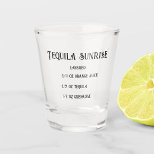 Tequila sunrise nieuwheid geschoten glas