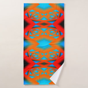 Tequila Sunrise Ombre geometrische Abstracte kunst Badhanddoek