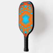 Tequila Sunrise Ombre geometrische Abstracte kunst Pickleball Paddle (Links)