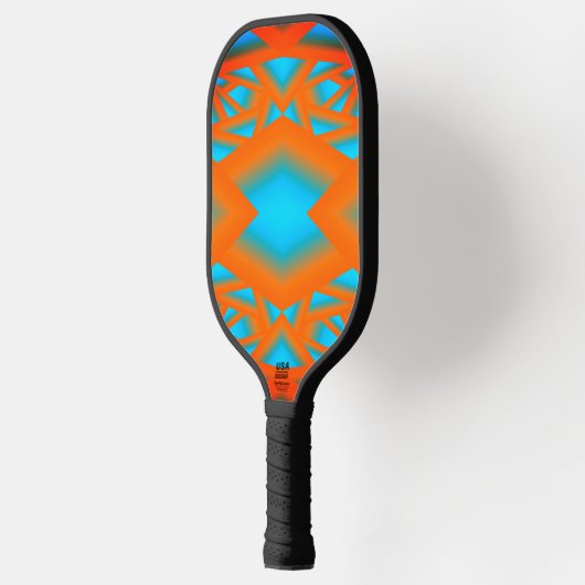 Tequila Sunrise Ombre geometrische Abstracte kunst Pickleball Paddle (Links)
