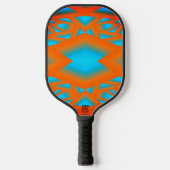 Tequila Sunrise Ombre geometrische Abstracte kunst Pickleball Paddle (Voorkant)