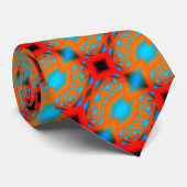 Tequila Sunrise Ombre geometrische Abstracte kunst Stropdas (Opgerold)