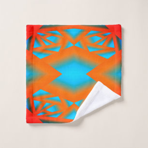 Tequila Sunrise Ombre geometrische Abstracte kunst Washandje