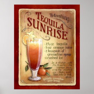 tequila sunrise recept poster