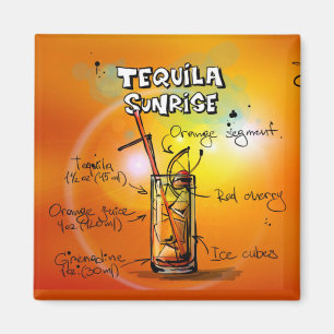 Tequila Sunrise Recipbar Magneet