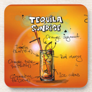 Tequila Sunrise Recipe Bar Bier Onderzetter