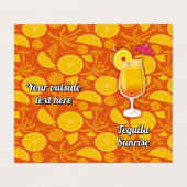 Tequila Sunrise Recipe Visitekaartjes (Buitenkant ongevouwen)