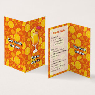 Tequila Sunrise Recipe Visitekaartjes
