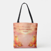 Tequila Sunrise Tropical Bachelorette Party Draagtas (Achterkant)