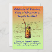 Tequila Sunrise Verjaardagsfeest Uitnodiging (Voorkant)