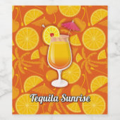 Tequila Sunrise Wijn Etiket (Enkel label)