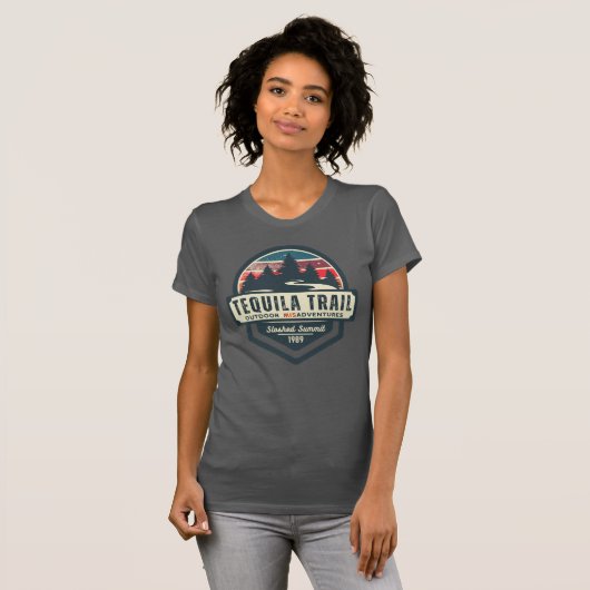 Tequila Trail T-shirt Funny Boire l'Humour (Devant entier)
