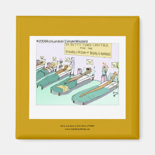 Tequila Worm Rehab Funny Cartoon Novelty Magnet Magneet