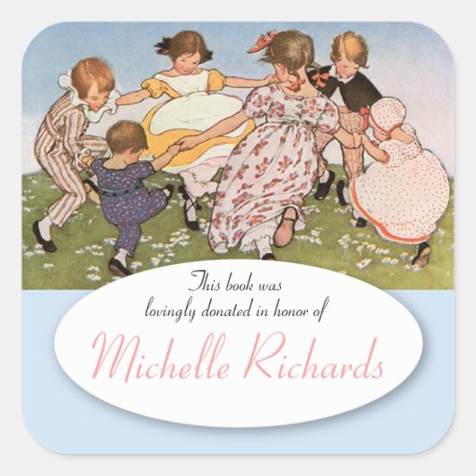 Ter ere van ... boekenplaat vierkante sticker (Voorkant)