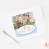 Ter ere van ... boekenplaat vierkante sticker (Envelop)