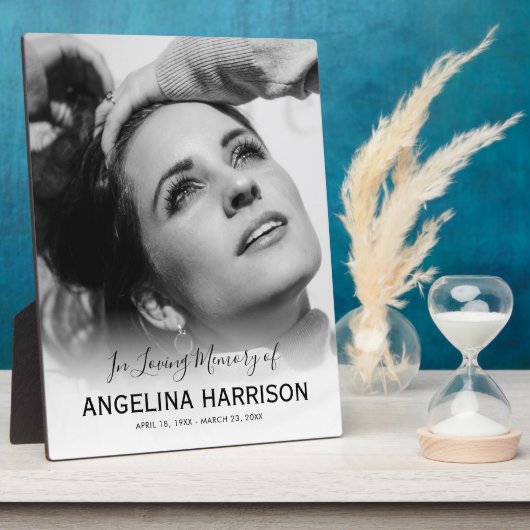 Ter Herinnering | Herdenkingsfoto Fotoplaat (Zijkant)