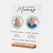 Ter liefdevolle herinnering 2 Foto Begroeiing Herd Acryl Bord (Hoek)